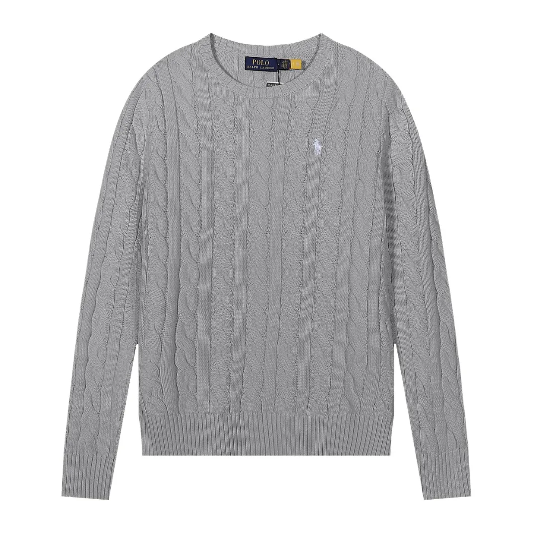 P230 The highest quality in the market, you can scan the code. Import and export version Lauren Ralph Lauren new round neck embroidered sweater (in stock👀) 100% pure cotton yarn wool shrunk to ensure no pilling and no deformation Size: XS S M L Color: black white navy gray yellow yellow khaki blue purple red pink
